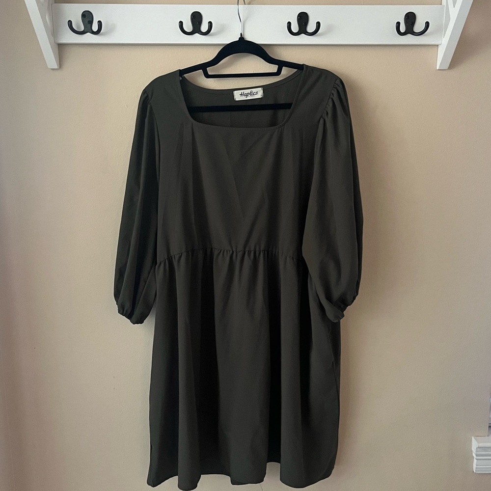 Olive green dress